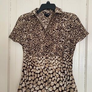 East 5th Brown and Cream Button Down Shirt